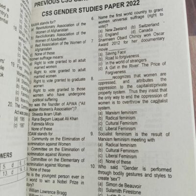 Gender Studies Objective MCQs by Zainab Iftikhar ilmi CSS Essentials - Image 5