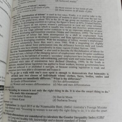 Gender Studies Objective MCQs by Sehar Syed HSM - Image 10