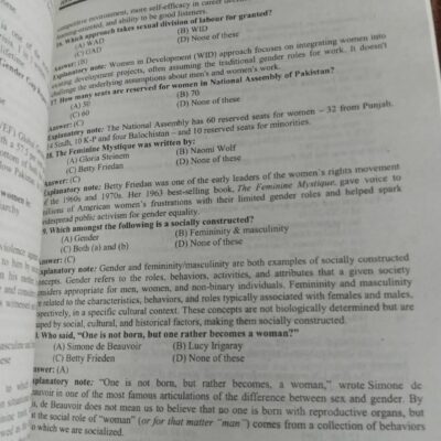 Gender Studies Objective MCQs by Sehar Syed HSM - Image 7