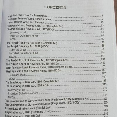 Land Revenue Laws with Bare Acts and MCQs by Rai M. Iqbal Kharal - Image 2