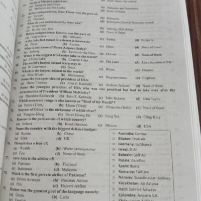 Big Book of PPSC Solved Past Papers and Model Papers by JWT - Image 15