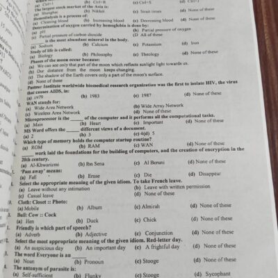Big Book of PPSC Solved Past Papers and Model Papers by JWT - Image 16