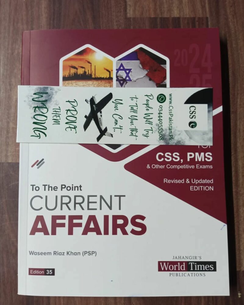 To The Point Current Affairs 2024 Edition by Waseem Riaz Khan JWT