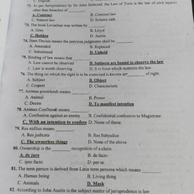 Lecture Notes on Law GAT and SEE Law by Sir Umar Latif National Academy Lahore - Image 7