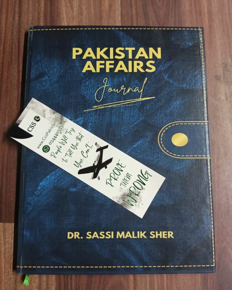 Pakistan Affairs Journal by Dr Sassi Malik Sher