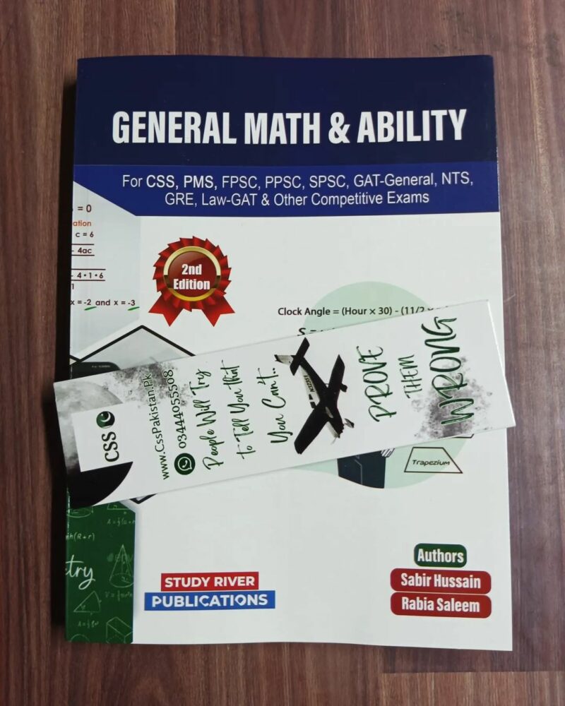 General Mathematics and Ability GMA For CSS by Sabir Hussain and Rabia Saleem Study River Publications
