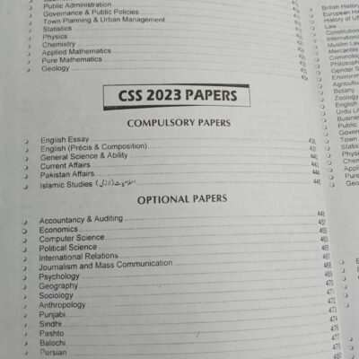 CSS Complete Syllabus and Unsolved Past Papers (Compulsory and Optional) 2020-2024 by JWT - Image 7