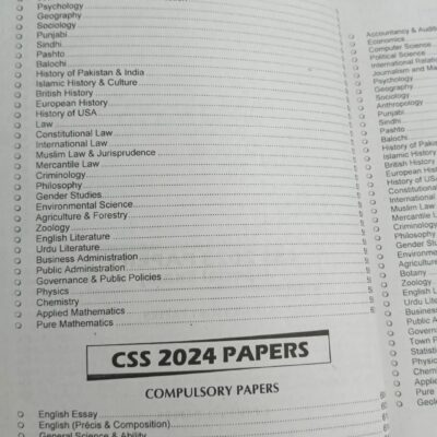 CSS Complete Syllabus and Unsolved Past Papers (Compulsory and Optional) 2020-2024 by JWT - Image 9