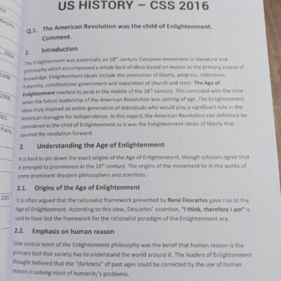 High Scoring CSS History of USA Solved Past Papers 2016 - 2024 by Dogar Brothers - Image 9