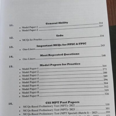 CSS MPT GK and One Paper Encyclopedia and Practice Papers by Dr. Noor-ul-Huda CEPI - Image 4