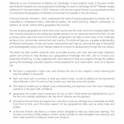 Environment Of Pakistan For Cambridge O Level Pupil Book By Dr John Hopkin - Image 4